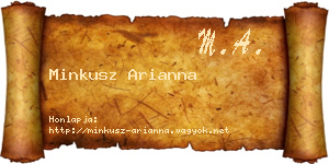 Minkusz Arianna névjegykártya